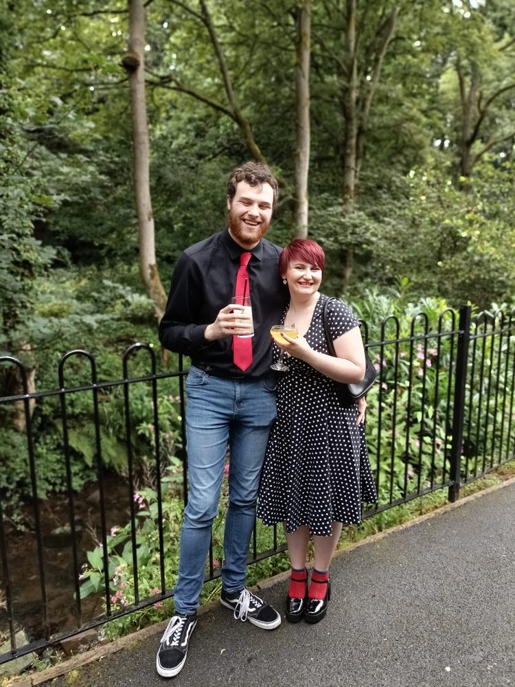 Arran and Imogen together in the early days of their relationship